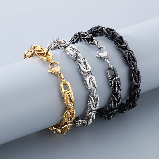 Fashion Men Women Stainless Steel Link Chain Bracelets Jewelry